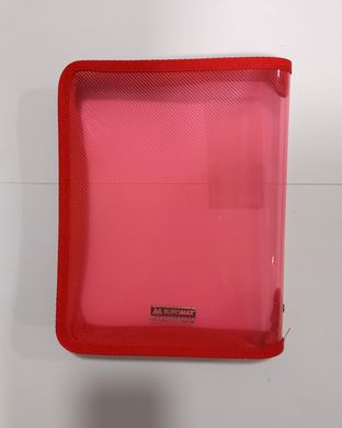 Папка, на блискавці, B5, BM.3940-99 BUROMAX, матовий напівпрозорий пластик, кольорова (4823078953063) Красный купити в Україні