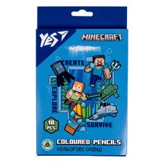 Олівці кольорові YES 18 кол. "Minecraft" купити в Україні