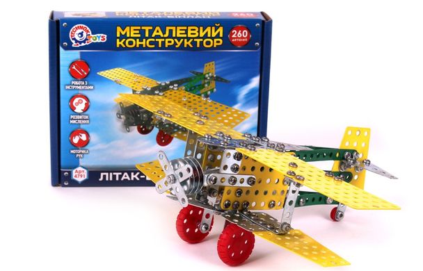 Конструктор металевий Літак-біплан ТехноК арт.4791 купить в Украине
