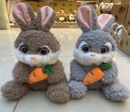 М'яка іграшка Кролик з морквою C30806, 20см (6922030308069) Коричневый купити в Україні