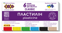 Пластилін CLASSIC 6 кольорів, 120г, KIDS Line купити в Україні