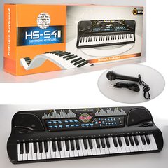 Синтезатор HS5411-21 (6шт) 54клавиши,микрофон,USBзарядное,МР3,на бат-ке,2вида,в кор,69-25-10см купить в Украине