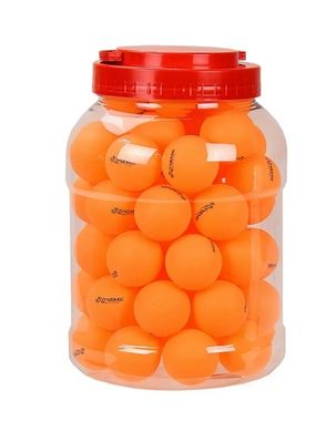Тенісні м'ячики TT2131 ABS, 40 мм, у банці 60шт одного кольору (6931275721311) Оранжевый купити в Україні