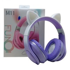 Навушники бездротові "Котик", з підсвічуванням (фіолетові) купити в Україні