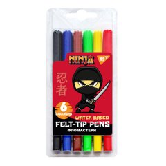 Фломастери YES 6 кольорів "Ninja" купити в Україні