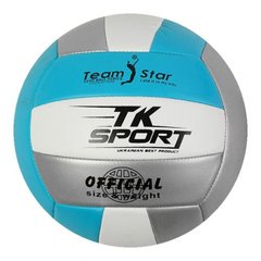 Мяч волейбольный, размер 5, серый с бирюзовым купить в Украине
