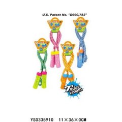 Скакалка AJ783-3JR мотузка, ручки пластик, 4 кольори, кортонна обгортка, 12-36-4 см. купити в Україні