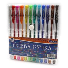 Набір гелевих ручок Glitter 12шт 888G-12 J.Otten 0,5мм (6940572811953) купити в Україні