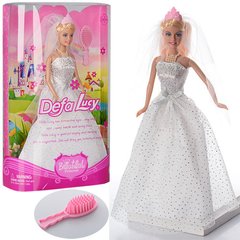 Кукла DEFA 6091 (36шт) невеста, 28см, расческа, в кор-ке, 20-32,5-6,5см купить в Украине