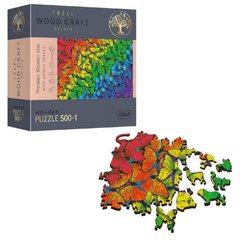 Пазли фігурні "Різнобарвні метелики" 500+1 елемент купити в Україні