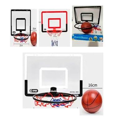 Баскетбольне кільце MR 1134 (24шт) щит (пластик) 40-26см, кільце (пластик) 25см, сітка, м'яч, насос, 3кольори, у пакеті, 32-47-4см купить в Украине