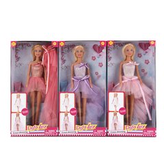 Кукла DEFA 8450-BF (36шт) 29см, на подставке, 3 цвета, в кор-ке, 15,5-31-5,5см купить в Украине