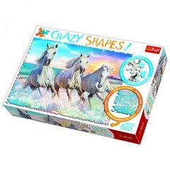 Пазлы "Три белых коня", 600 элементов 11111 Trefl Crazy Shapes (5900511111118) купить в Украине