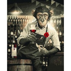 Картина по номерам "Воспитанный шимпанзе" купить в Украине