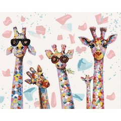 Картина по номерам "Веселые жирафы" купить в Украине