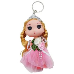 Лялька брелок в короні з квітами рожева купити в Україні