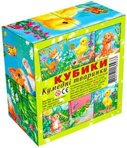 Кубики "Забавные зверушки", 4 кубика купить в Украине