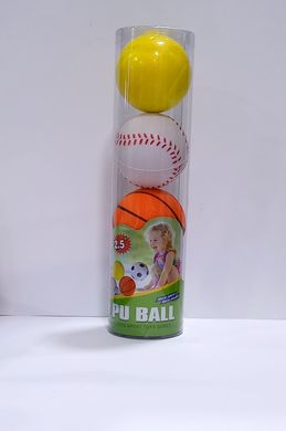 Набір фомових м'ячиків ZY116-1 Спорт, кольорові 6 см, 4шт, в колбі (6903317446711) купити в Україні