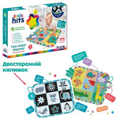 Килимок для малюків Kids Hits арт. KH06/005 (10шт) тактильні елементи, дзеркало, яскраві стрічки, короб. купити в Україні