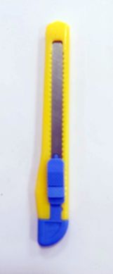 Нож канцелярский, JOBMAX, 9 мм, с мех. фиксатором лезвий, пластиковый корпус BM.4631 BUROMAX (4823078958136) купить в Украине