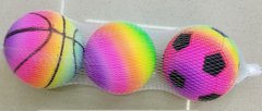 Набiр гумових м'ячiв арт. FB24337 (300шт) розмір 10 см, 100 грам, MIX кольорів, 3шт в упак, сітка купити в Україні