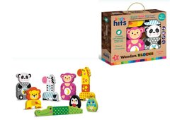 Дерев'яна іграшка Kids hits арт. KH20/001 (18шт) набір кубиків 22 деталі, 8 персонажів кор. 24,7*28,9*5,5 см