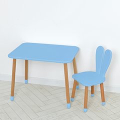 Комплект ARINWOOD Зайчик Пастельно-синій (столик 500×680 + стілець) 04-027BLAKYTN купити в Україні