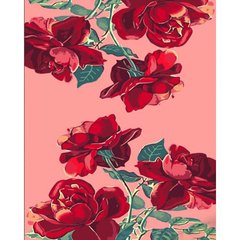 Набір для розпису по номерах Троянди на рожевому фоні Strateg розміром 40х50 см (DY411) купить в Украине