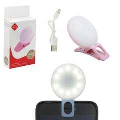 Селфи лампа на смартфон Mini Q (розовая) купить в Украине