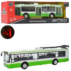 Троллейбус AS-1824 АвтоСвіт 28см, 1:43 (6903191879018) Бело-зелёный купить в Украине