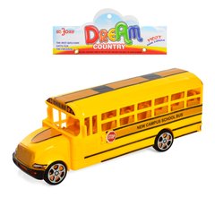 Автобус CH526-2C (120шт) школьный, инерция, 22см, в кульке,25-17-6,5см купить в Украине