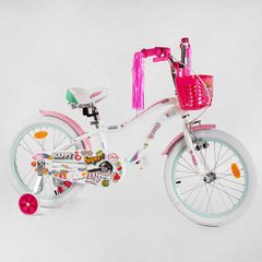 Велосипед 16" дюймів 2-х кол. "CORSO Sweety" SW - 16016 / 160162 (1) БІЛИЙ, алюмінієва рама 9’’, ручні гальма, прикраси, зібраний на 75 купити в Україні