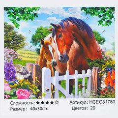 Картина за номерами HCEG 31780 (30) "TK Group", 40х30 см, "Коні", в коробці купить в Украине