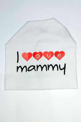 Шапка I Love Mammy 48-50, Белый купити в Україні