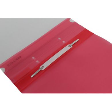 Папка-скоросшиватель А5 красная E31506-01Economix с перфорацией прозрачный верх (4044572136060) купить в Украине