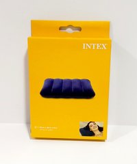 Подушка надувная велюр, синяя 68672 Intex (6941057403878) купить в Украине