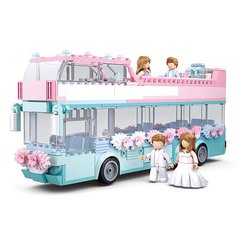 Конструктор SLUBAN M38-B0769 "Girls Dreams": Весілля на двоповерховому автобусі, 379 дет. купити в Україні