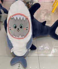 Мягкая игрушка K15252 (120шт) кот в акуле 25см купить в Украине