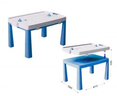 Пластиковый стол с насадкой для аэрохоккея (синий) купить в Украине