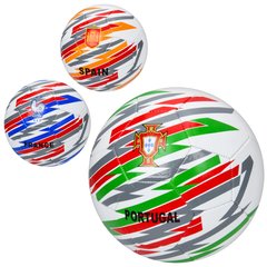 М'яч футбольний EV-3389 розмір 5, ПВХ 1,8 мм, 300-320 г, 3 види(країни), кул. купити в Україні