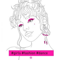 Книга-раскраска #girls#fashion#dance (на украинском языке) купить в Украине