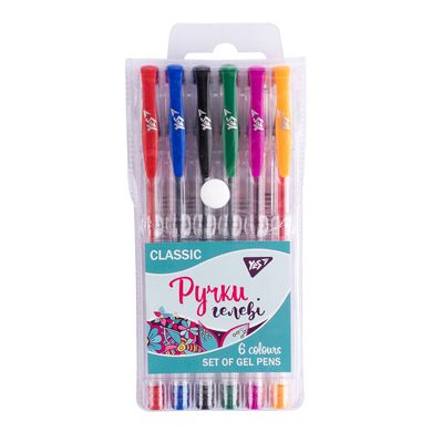 Набір гелевих ручок "Classic", 420371 YES, 6 кольорів (5056137171606) купити в Україні