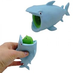 Іграшка-антистрес "Акула з рибою" (блакитний)