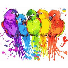 Картина по номерам "Разноцветные попугаи" 40x50 см купить в Украине