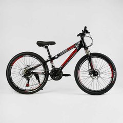 Велосипед Спортивний Corso «Primary» 24" дюймів PRM-24020 (1) рама сталева 11``, обладнання Saiguan 21 швидкість, зібран на 75% купити в Україні