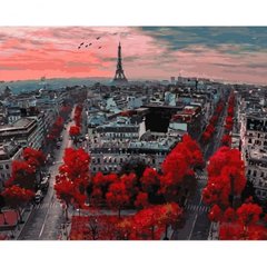 Картина по номерам "Алые краски Парижа" купить в Украине