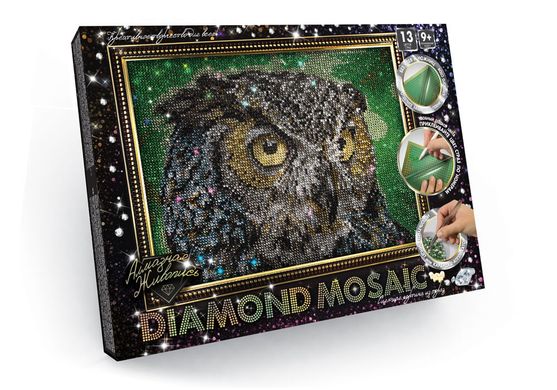 Креативное творчество "Алмазная живопись. DIAMOND MOSAIC" DM-02 Danko Toys Сова Вид 1 купить в Украине
