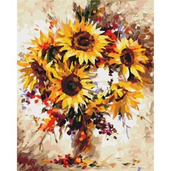 Картина за номерами "Натюрморт з соняшниками" 40x50 см купити в Україні