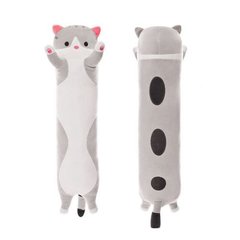 Мʼяка іграшка-обіймашка "Кіт-батон", сірий купити в Україні