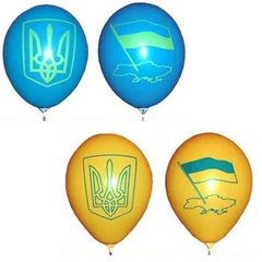 Кульки латексна 10" пастель 10 та 02 з мал. "ПАТРІОТ" (100шт/уп) купить в Украине